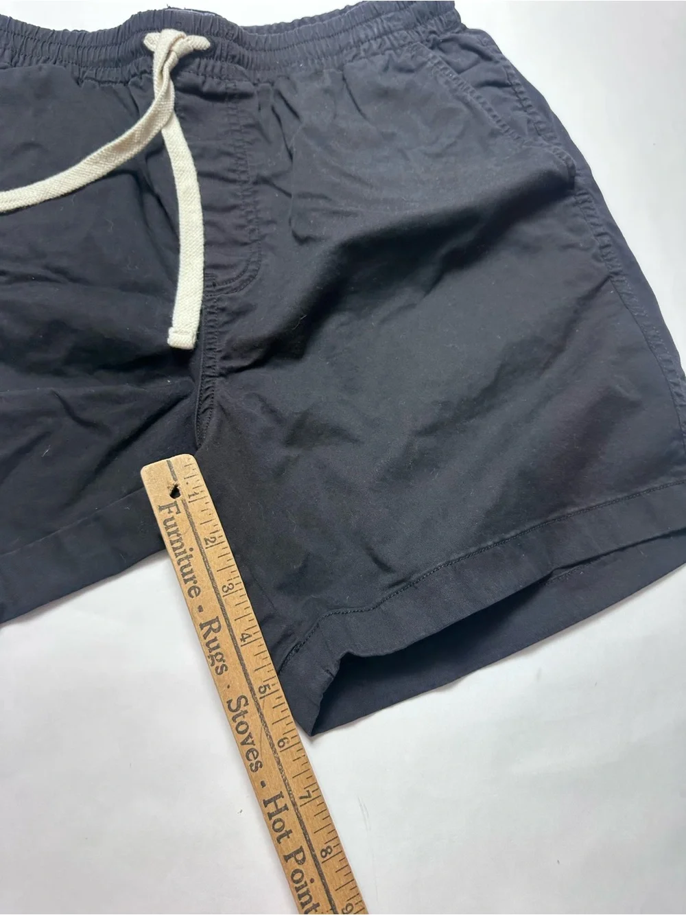 J.Crew Factory Cotton Stretch Pull On Shorts Navy Elastic Waist Drawstring M
